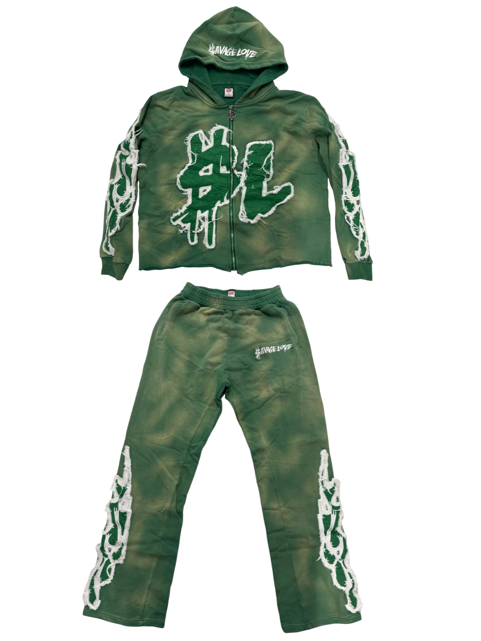 Green” $L Sweatsuit – $avage Love